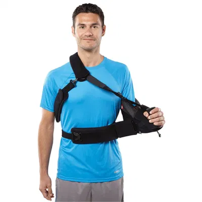 Attelle de soutien d'épaule orthopédique élastique en néoprène imperméable et respirante de sport réglable personnalisé